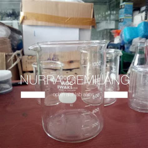 Jual Beaker Glass Iwaki 500 Ml Beaker Low Form Gelas Kimia Shopee