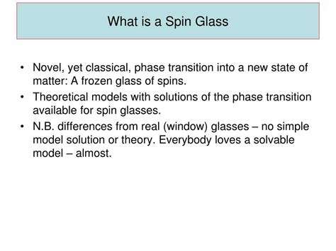 Ppt 2 Spin Glasses Powerpoint Presentation Free Download Id3101830