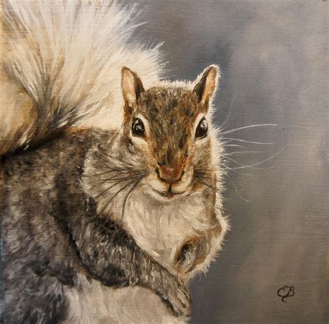 Squirrel Painting By Elizabeth Hoddevik