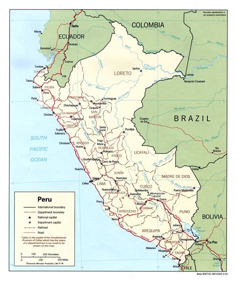 Map Of Peru Political Map Online Maps And Travel