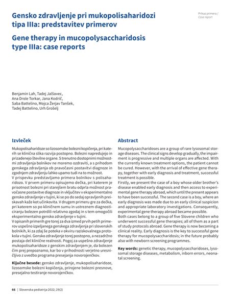 pdf gene therapy in mucopolysaccharidosis type iiia case reports
