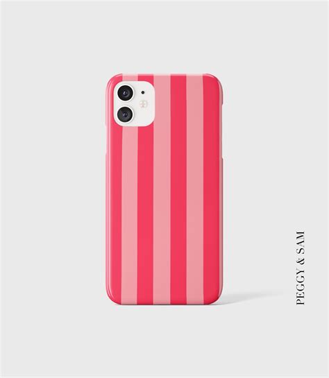 Stripe Pink Iphone Case Samsung Case Two Tone Two Etsy