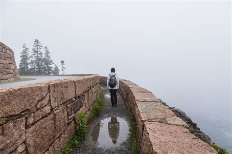 The Ocean Path Trail To Sand Beach At Acadia National Park Roadesque