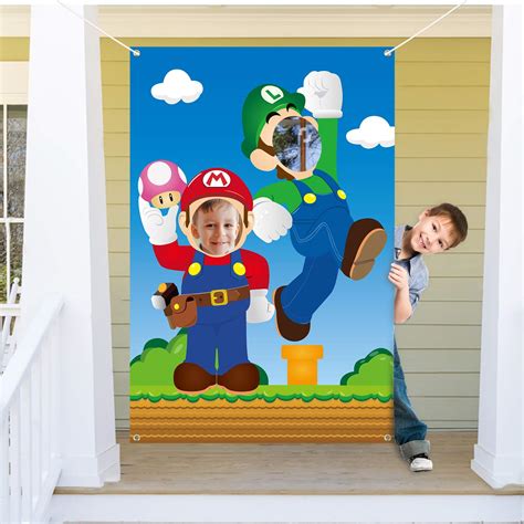 Buy Mario Brother Photo Booth Props Photography Backdrops 397 X 59