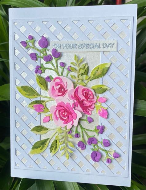 Roses Card For Birthdays Anniversaries Weddings Mothers Etsy Floral