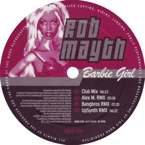 Rob Mayth Barbie Girl 2006 Vinyl Discogs