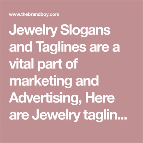 Catchy Jewelry Slogans And Taglines Slogan Marketing And
