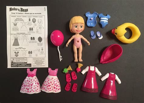 Masha And The Bear Snap N Fashion 1 Doll Playset With Three Outfits