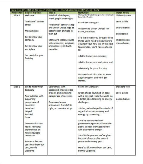 Project Storyboard Template 5 Free Word Excel Pdf Ppt Format