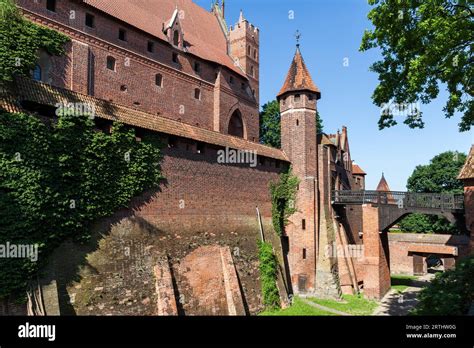 High Castle Of Malbork Castle In Poland Medieval Fortress Of Teutonic