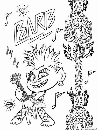 Trolls Barb Coloring Queen Tour Printable Coloriage