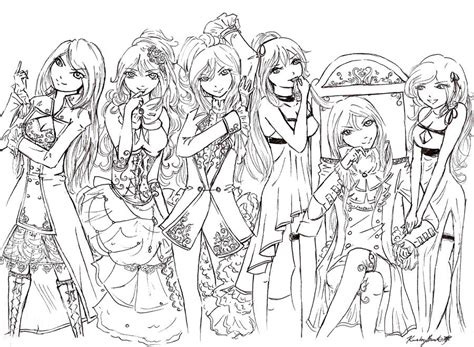 Dawn Vocaloid Outfits Lineart By Kkbook On Deviantart