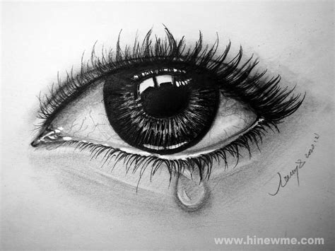 Hiart How To Draw Sketch Crying Eye Step By Step Crying Eye Drawing