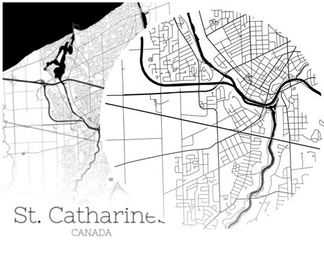St Catharines Map Instant Download St Catharines Canada Etsy