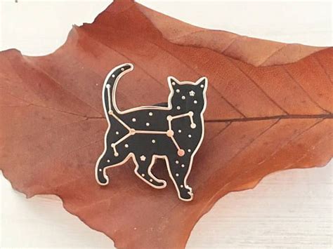 Celestial Cat Pin Felis Constellation Pin Cat Enamel Pin Enamel Pin