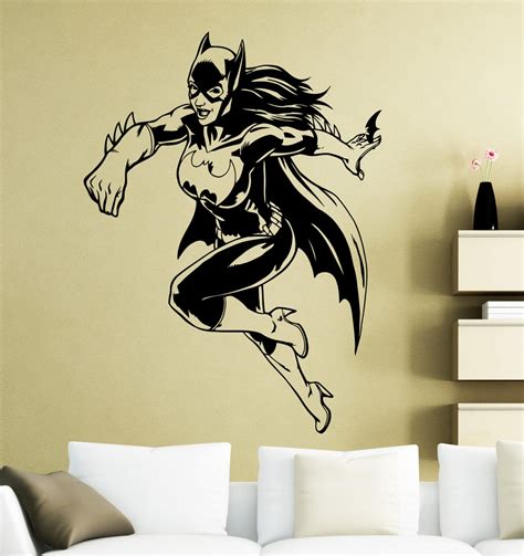 batgirl wall sticker superhero dc marvel comics vinyl decal etsy uk