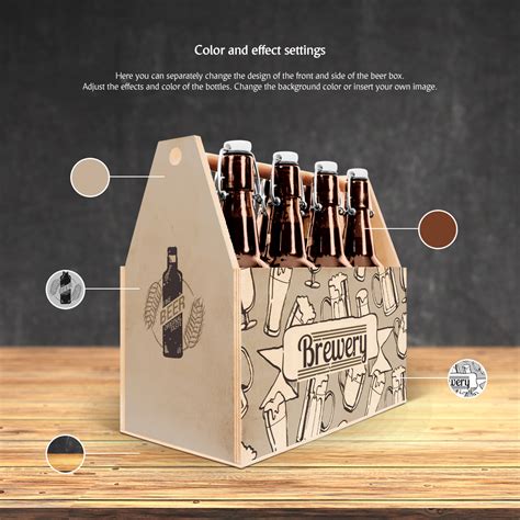 Craft Beer Box Mockup On Yellow Images Creative Store