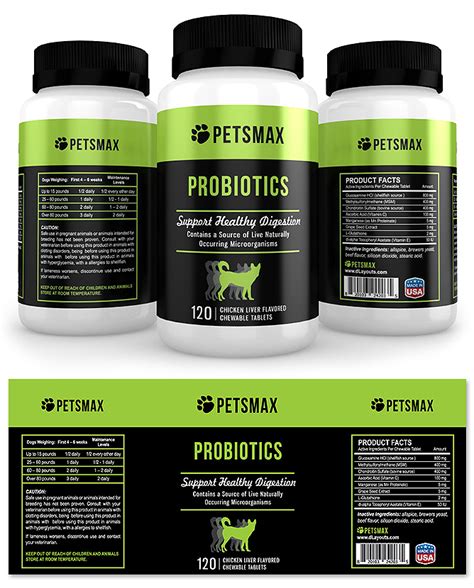 To get more templates about posters,flyers,brochures,card,mockup,logo,video,sound,ppt,word,please visit pikbest.com. Pet Probiotics Supplement Label Template