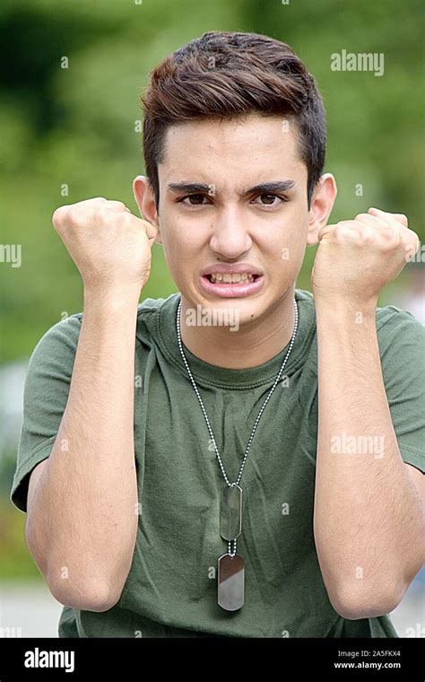 Mad Good Looking Male Soldier Stock Photo Alamy