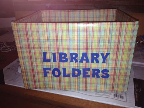 Box For Library Folders Folders Storage Decor