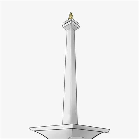 Drawing Monas Jakarta Drawing Illustration Monas Png Transparent