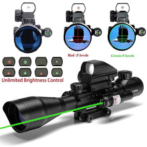 Spike Tactical Hunting Riflescope 4 12x50 Optic Sight With Green Dot