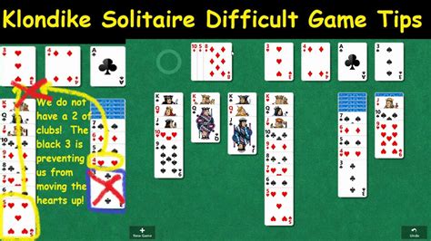 Klondike Solitaire Difficult Game Tips Youtube