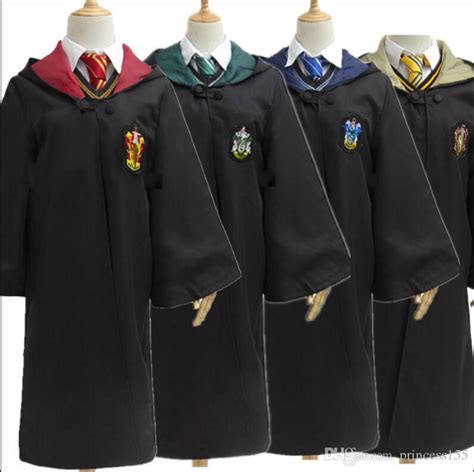 Harry Potter Cosplay Hogwarts Robe Cloak Which A Tie Gryffindor