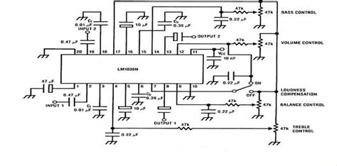 Nonstop free electronic circuits project diagram and schematics. Audio Tone Control Circuit - The Circuit