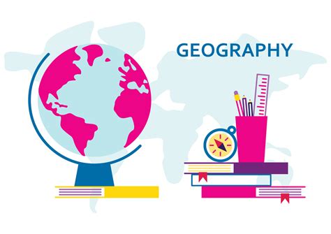 Geography Vector Illustration For School Subject Design Globe Maps