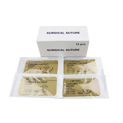 Absorbable Surgical Chromic Catgut Or Plain Catgut Suture With Needle