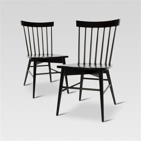 Set Of 2 Windsor Dining Chair Black Threshold Dining Chairs