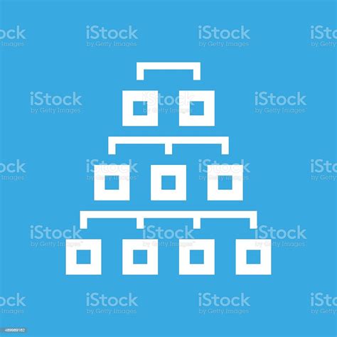 Organization Chart Icon On A Blue Background Smooth Series Stock