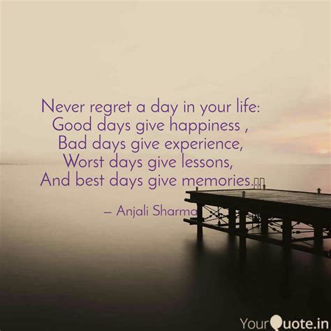 The pain of discipline or the pain of regret or disappointment. Never regret a day in you... | Quotes & Writings by Anjali Sharma | YourQuote