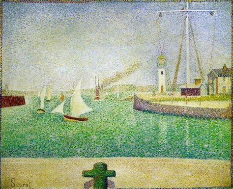 Port Of Honfleur 1886 By Georges Seurat Pointillism Marina Barnes