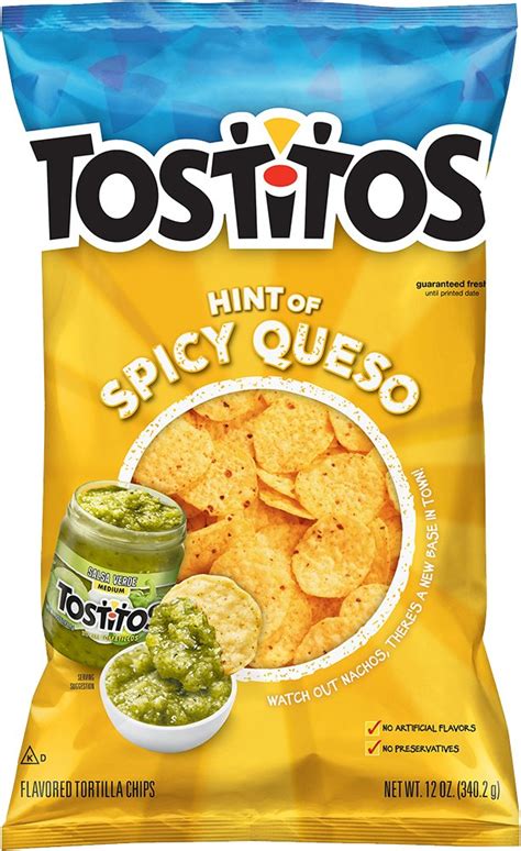 tostitos hint of spicy queso bite size tortilla rounds chips