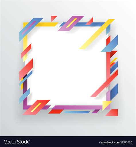 Abstract Paper Frame Flyer Geometric Background Vector Image