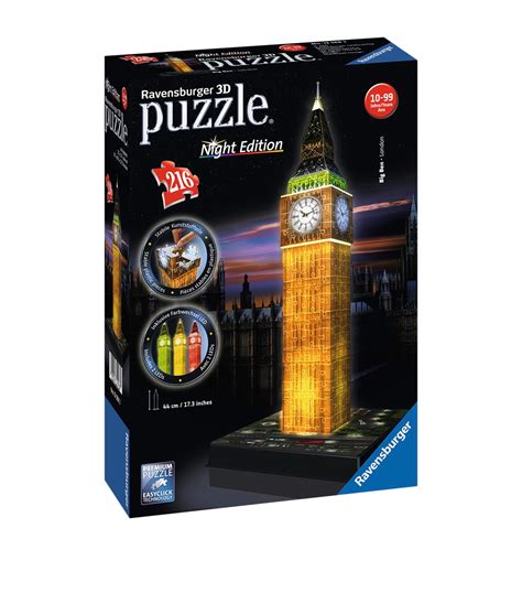 Ravensburger Big Ben Night Edition 3d Jigsaw Puzzle 216 Pieces