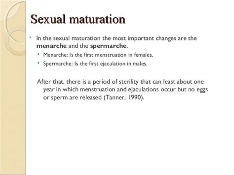 Sexual Maturation