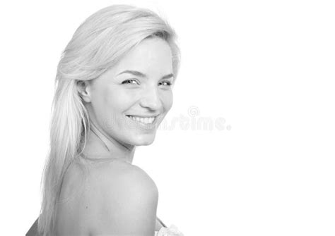portrait of beautiful blonde woman stock image image of smile shoulders 19030213