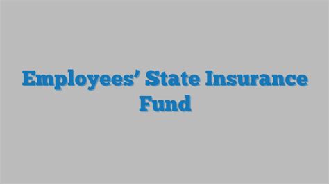 All of this being said, because workers compensation insurance is required for most businesses with employees, you'll want to compare options from different providers to find the right policy for your small business. Employees' State Insurance Fund - TaxDose.com