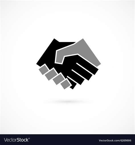 Handshake Abstract Logo Design Template Royalty Free Vector