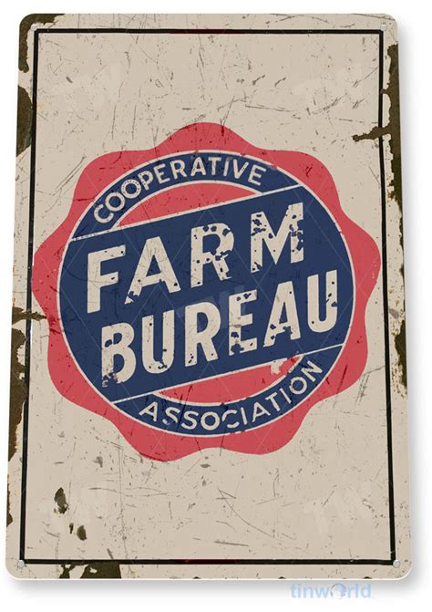 Farm Bureau Sign C475 Tinworld Farmhouse Signs
