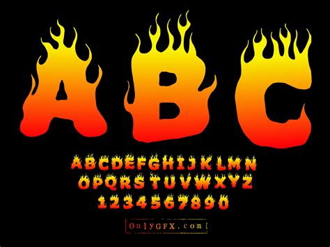 Free Flame Fire Font Hondf