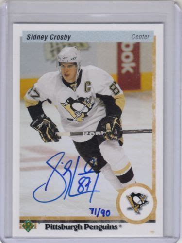 Sidney Crosby 2009 10 Upper Deck Ud 20a Sc Penguins National Autograph 90 Sp Pittsburgh