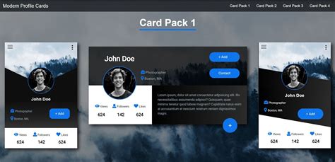 It has a beautiful design that allows you to include the employee's name, employee id number, email. Modern Profile Cards HTML CSS by WebCode | Codester