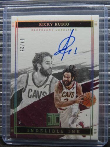 2021 22 Impeccable Ricky Rubio Holo Silver Indelible Ink Auto Autograph