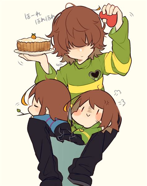 Frisk Chara And Kris Undertale And 1 More Drawn By Kitsunenoko