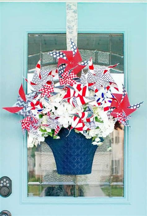 Easy Red White And Blue Diy Patriotic Decor For The 4th Of July