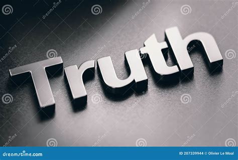 Telling The Truth Massive Word Over Black Background Stock